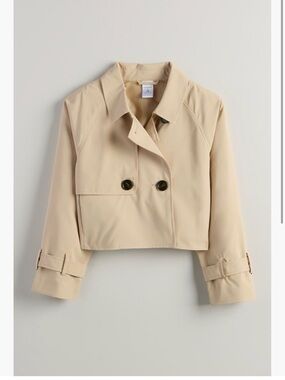 Nordstrom Cropped Trench Coat in Beige